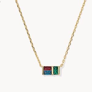 Kendra Scott Jamie Gold Short Pendant Necklace in Multi Mix